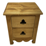 Chevet pica massif huil 2 tiroirs - Dcoupe Sapin 