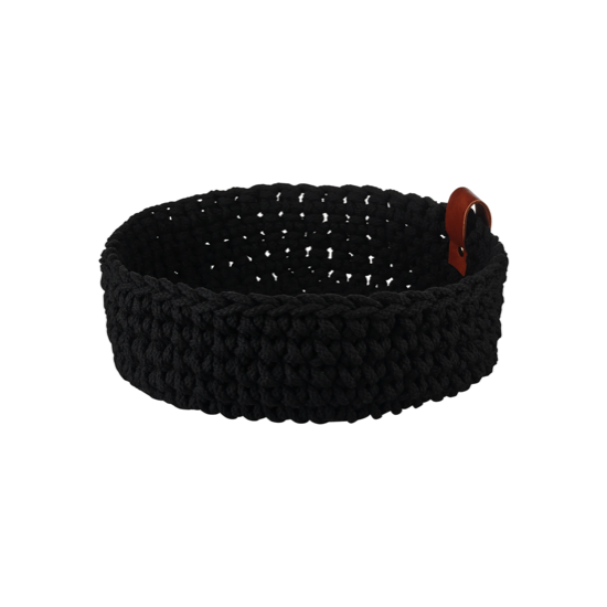 Panier en coton noir - L - Asa Sélection