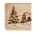 Planche à découper Sapins &amp; Montagne 48x24 - Comptoir de Famille