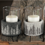 Bougeoir Abies Ø16 en feutre de laine naturelle Beige - Catia Luca