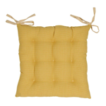 Galette de chaise Campagne Jaune 40x40 - Comptoir de Famille