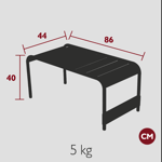 Table basse/banc 86x44 - Luxembourg - Fermob 