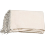 Vienna Plaid uni à Franges - 150x200 - Écru
