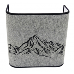 Applique écran carrée 20 en feutre - Montagne noire