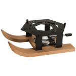 Rechaud en fonte Ski en bois 31x21x10