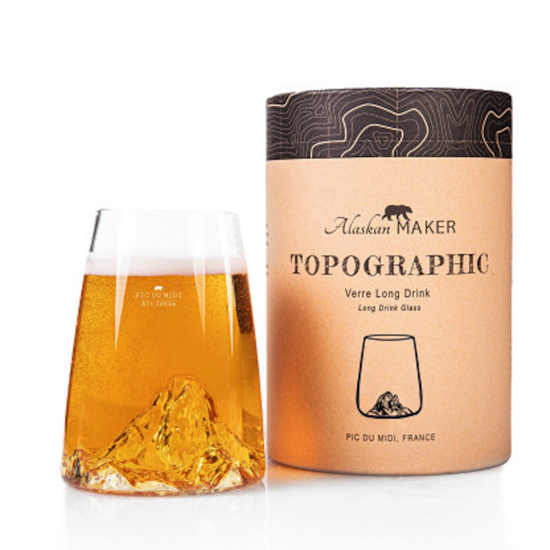 Verre design TOPOGRAPHIC - Pic du Midi d'Ossau