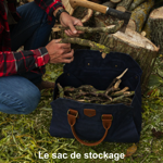 Sac à buches 2 en 1 CRAFTWOOD - Charbon