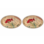 Set de 2 plats ovale 24x15 en mélamine - Sea Life