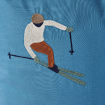 Taie d'oreiller brodée 50x80 Après-ski avocat - Sylvie Thiriez