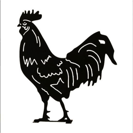 Silhouette Coq en métal