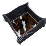 Vide poche feutrine & peau Mountain 22x22x12