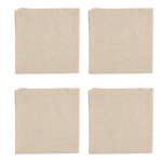 4 Serviettes Chambray en coton &amp; lin - Comptoir de Famille