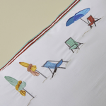 Taie d'oreiller brodée Plein Soleil - Sylvie Thiriez