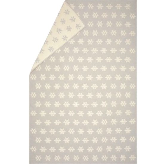 Carla Plaid Flocons de Neige Gris - 135x200