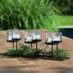 Photophore Lincoln - métal et verre 