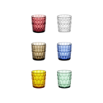 Lot de 6 verres bas Vanity - &quot;Aria, Acqua &amp; Terra&quot; Assortis