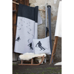 Savona plaid velours Skieurs Anthracite - 150x200