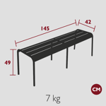 Banc Luxembourg 3/4 places - Fermob