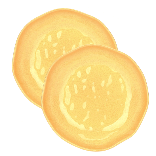 Set de 2 assiettes creuses Ø21 en mélamine - Atmosfera Ocre