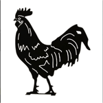 Silhouette Coq en métal