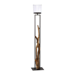 Photophore Ludowik bois naturel et verre - H140