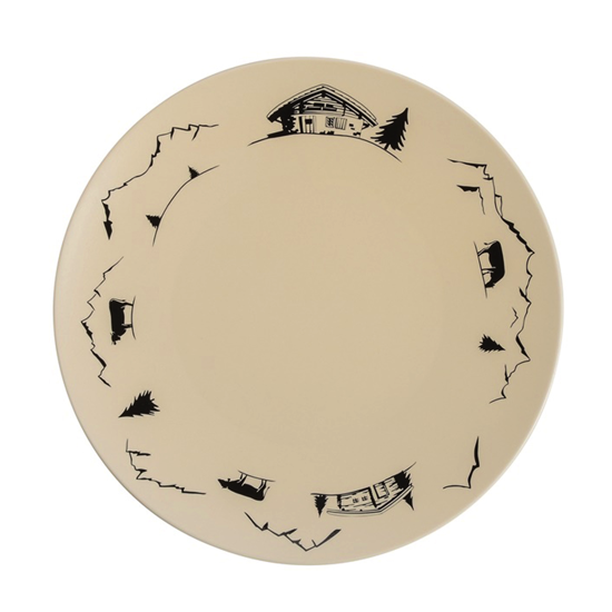 Assiette plate Montagne en porcelaine