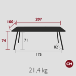 Table Luxembourg 207x100 - Fermob