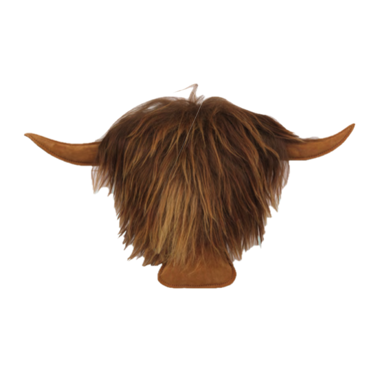 Trophée Hairy Coos Cuir CS Caramel Baby - Maison Yak