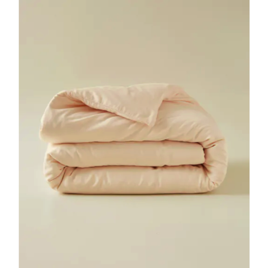Housse de couette Satin/Lyocell Beige pétale - Sylvie Thiriez