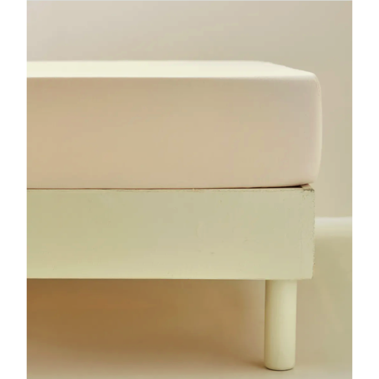 Drap housse Satin/Lyocell Beige pétale - Sylvie Thiriez