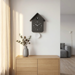 Horloge à coucou avec pendule "Home" - Charcoal