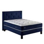 Matelas Epeda Perseides Confort moelleux Soutien ferme H33 cm - Trame Velours bleu