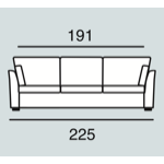 Canapé Modele E 5 Places 225 cm - Tissu Bjorn
