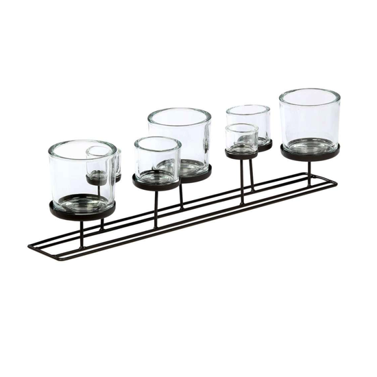 Photophore Lincoln - métal et verre 