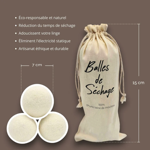 Set de 3 balles de séchage