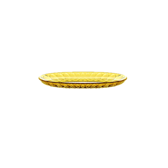 Petit plateau ovale 32x19,5 Vanity - "Terra" Saffron yellow