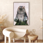 Tableau avec cadre naturel Jolan 65x92,5cm - Pôdevache