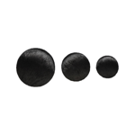 Set de 3 pateres rondes Vache noir