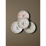 Set de 4 petites assiettes Pistes de ski Lapique - Chehoma