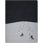 Savona plaid velours Skieurs Anthracite - 150x200