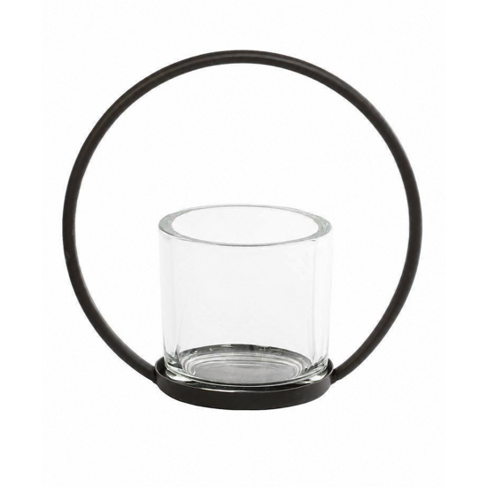 Photophore Odde - métal et verre 