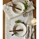 Chemin de table Lueur d'hiver Mascarpone - Sylvie Thiriez