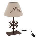 Lampe métal flocon-Montagne H40