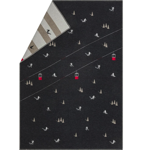 Sylt Plaid flanelle Piste de ski Anthracite - 140x200