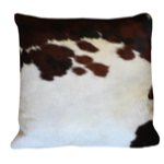 Coussin 50X50 peau de vache et lin Abondance - Angel des Montagnes