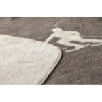 Savona plaid velours Skieurs Smoke - 150x200