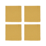 4 Serviettes Campagne jaune 40x40 - Comptoir de Famille