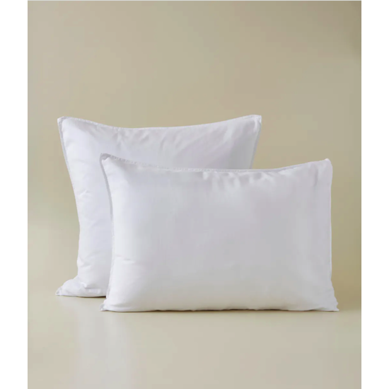 Taie d'oreiller satin/lyocell Blanc douceur - Sylvie Thiriez