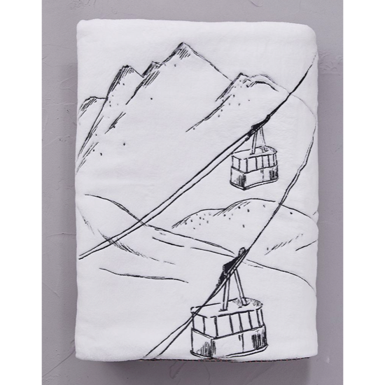 Plaid polaire brodé En piste - Sylvie Thiriez