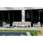 Canapé 3 Places Bellevie coussin Blanc Grisé - Fermob 